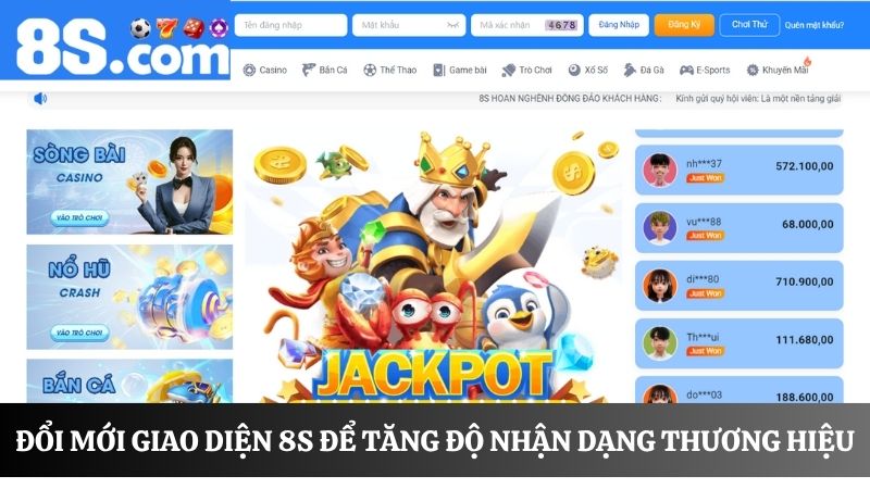 giao diện website 8S