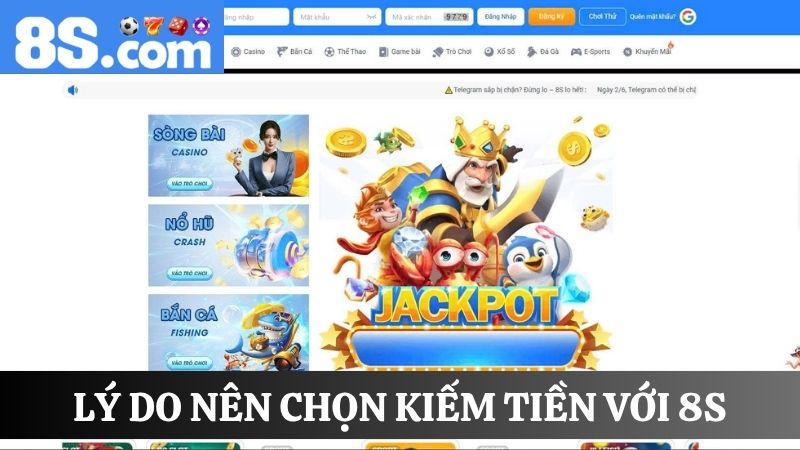 Lý do chọn kiếm tiền với 8S