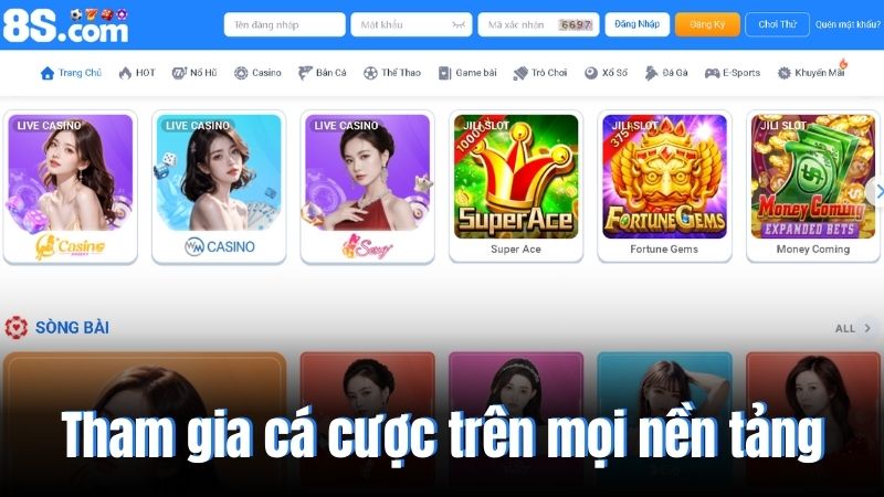 Tham gia cá cược 8S